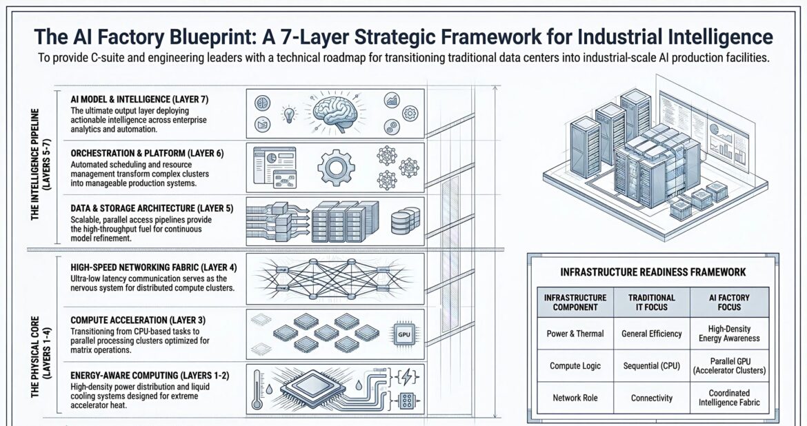 The AI Factory Blueprint A 7 Layer Strategic Framework for Industrial Intelligence